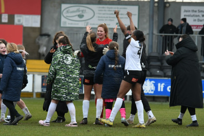 2024-25 v Bromley KWC qtr-fin celebs with Jade and fans by Taur.jpg