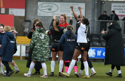 2024-2025 v Bromley KWC qtr-fin celebs with Jade and fans by Taur.jpg